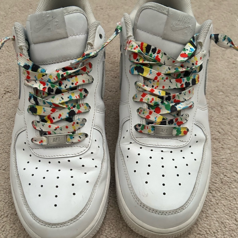 Men size 9.5 Air Force ones - Wills - All white